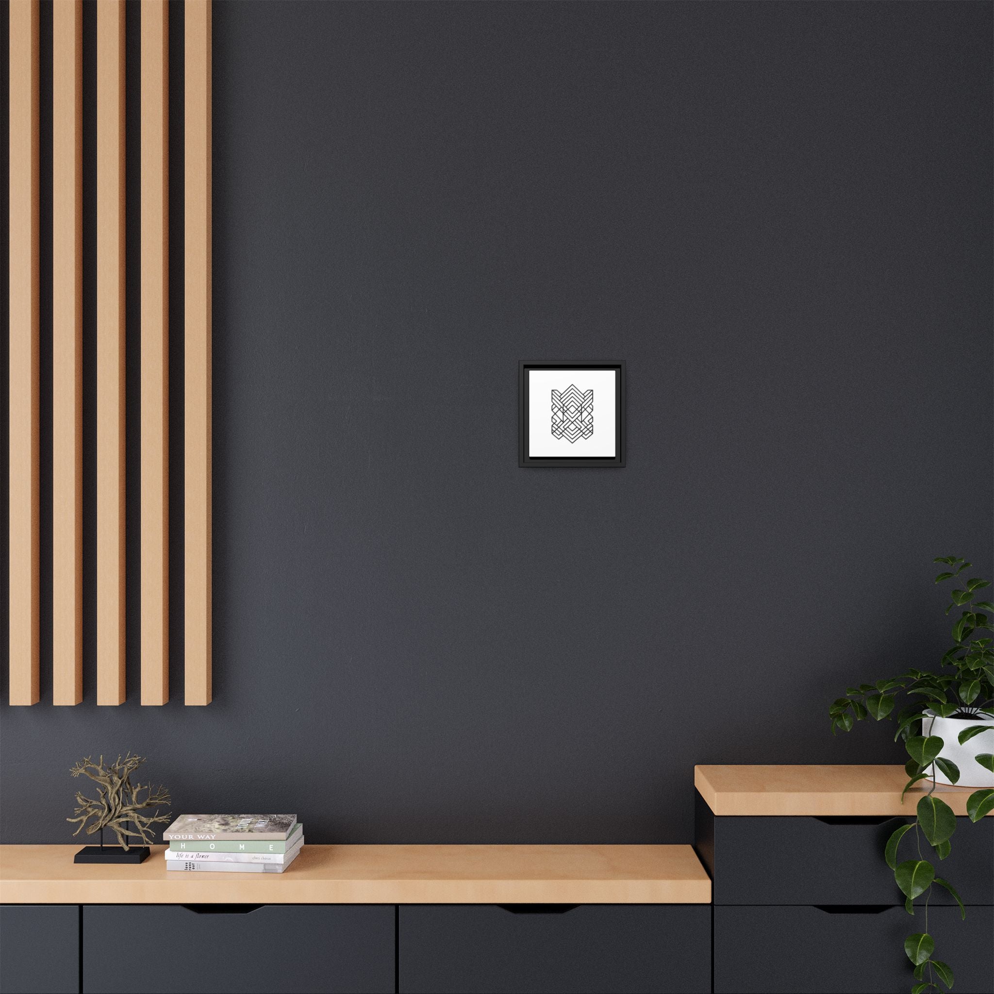 Framed Geometric Art Canvas