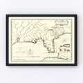 Vintage Map of Florida 1834