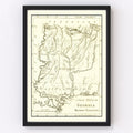 Vintage Map of Georgia 1797