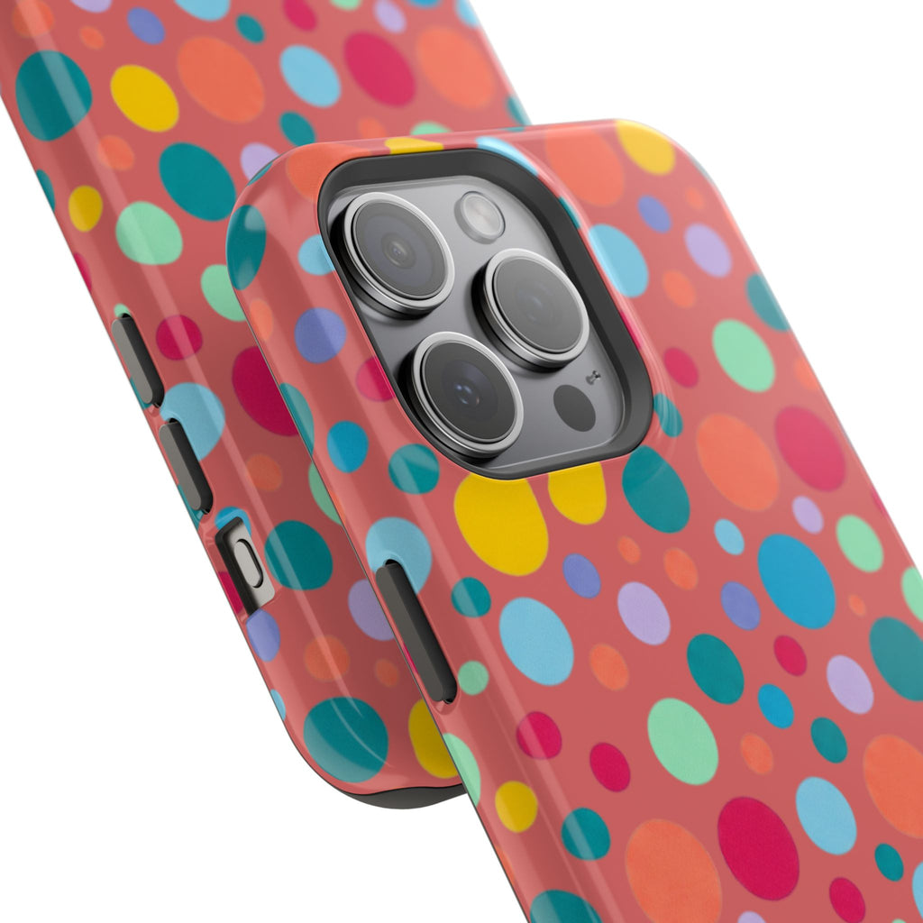 Colorful Polka Dot Magnetic Phone Case — Impact-Resistant, Vibrant Retro Dots