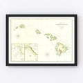 Vintage Map of Hawaii 1832