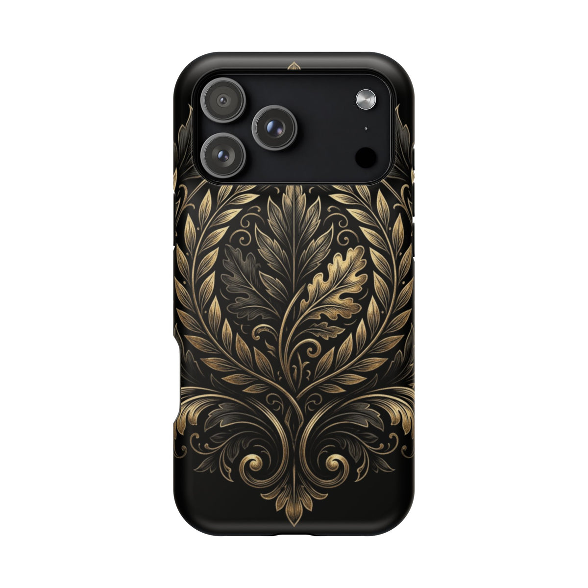 Baroque Gold Leaf Phone Case — Impact-Resistant Protective Cover