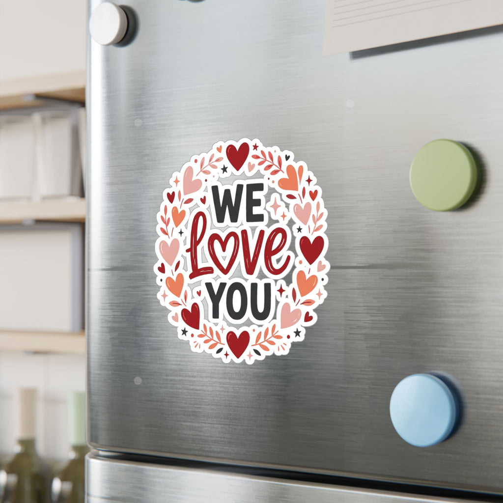 We Love You Heart Wreath Vinyl Sticker — Decal for Windows, Laptops & Gifts