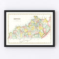 Vintage Map of Kentucky 1823