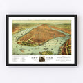 Vintage Map of New York City, New York 1879