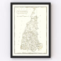 Vintage Map of New Hampshire 1804