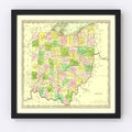 Vintage Map of Ohio 1836