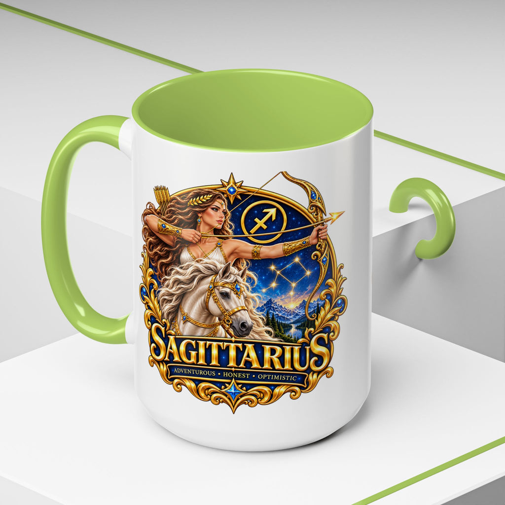 Sagittarius Accent Coffee Mug — Zodiac Archer Design (11/15oz)