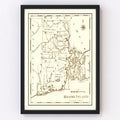 Vintage Map of Rhode Island 1795