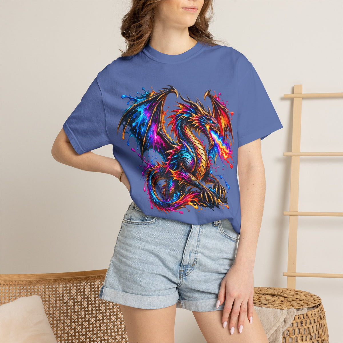 Vibrant Watercolor Dragon T-Shirt