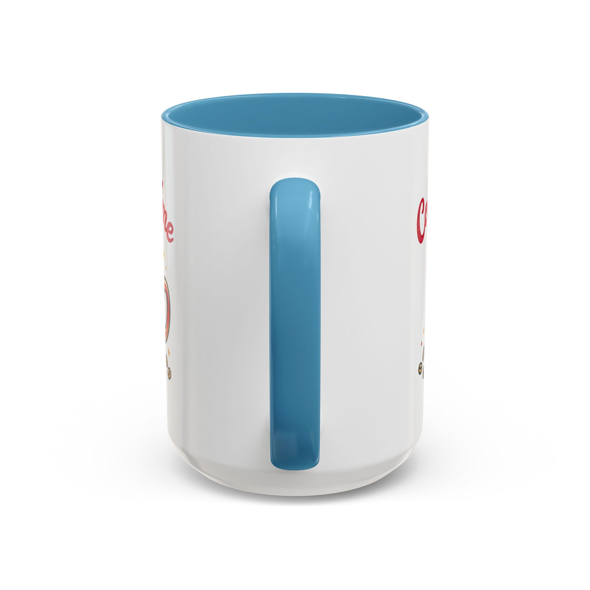 Coffee Mug - "Coffee Time" Red Accent Ceramic Mug (11/15oz)