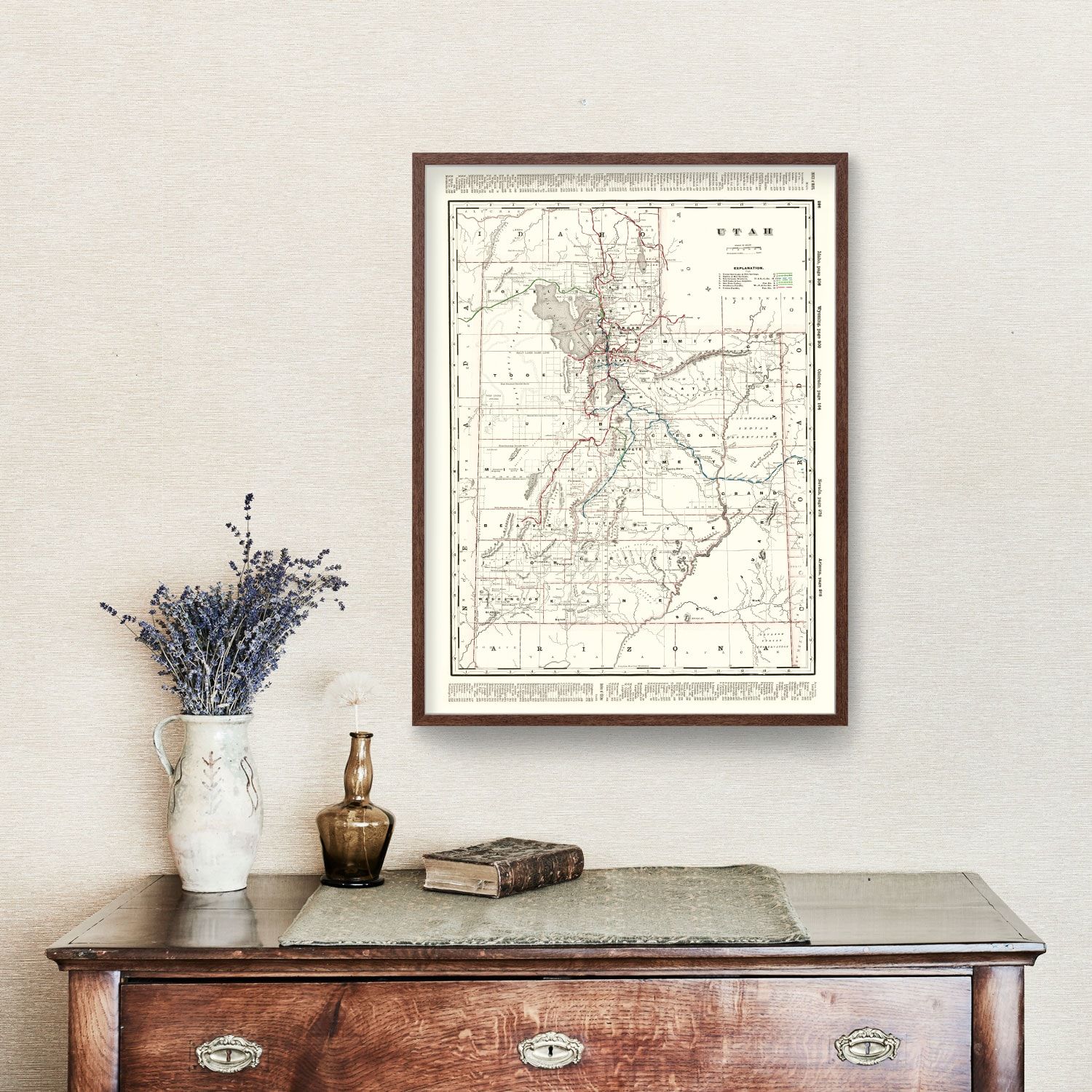 Vintage Map of Utah 1895