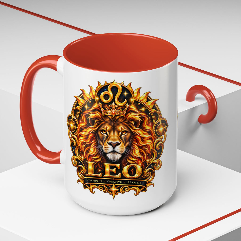 Leo Zodiac Lion Coffee Mug — Astrological Birthday Gift (11/15oz)