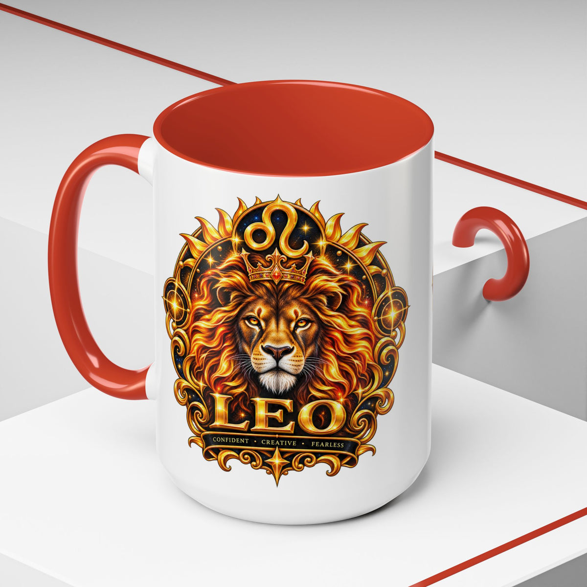 Leo Zodiac Lion Coffee Mug — Astrological Birthday Gift (11/15oz)