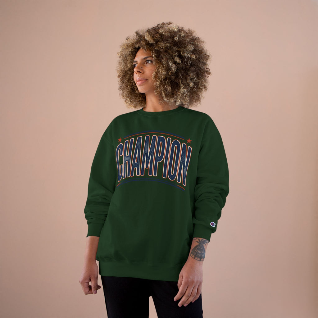 Champion Graphic Sweatshirt — Retro Arch Lettering Pullover