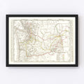 Vintage Map of Washington 1895