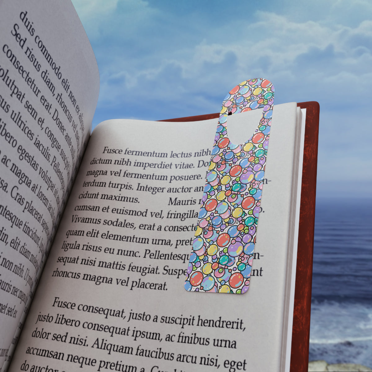 Bubble Pattern Bookmark — Colorful Pastel Bubbles Reading Bookmark