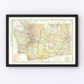Vintage Map of Washington 1917