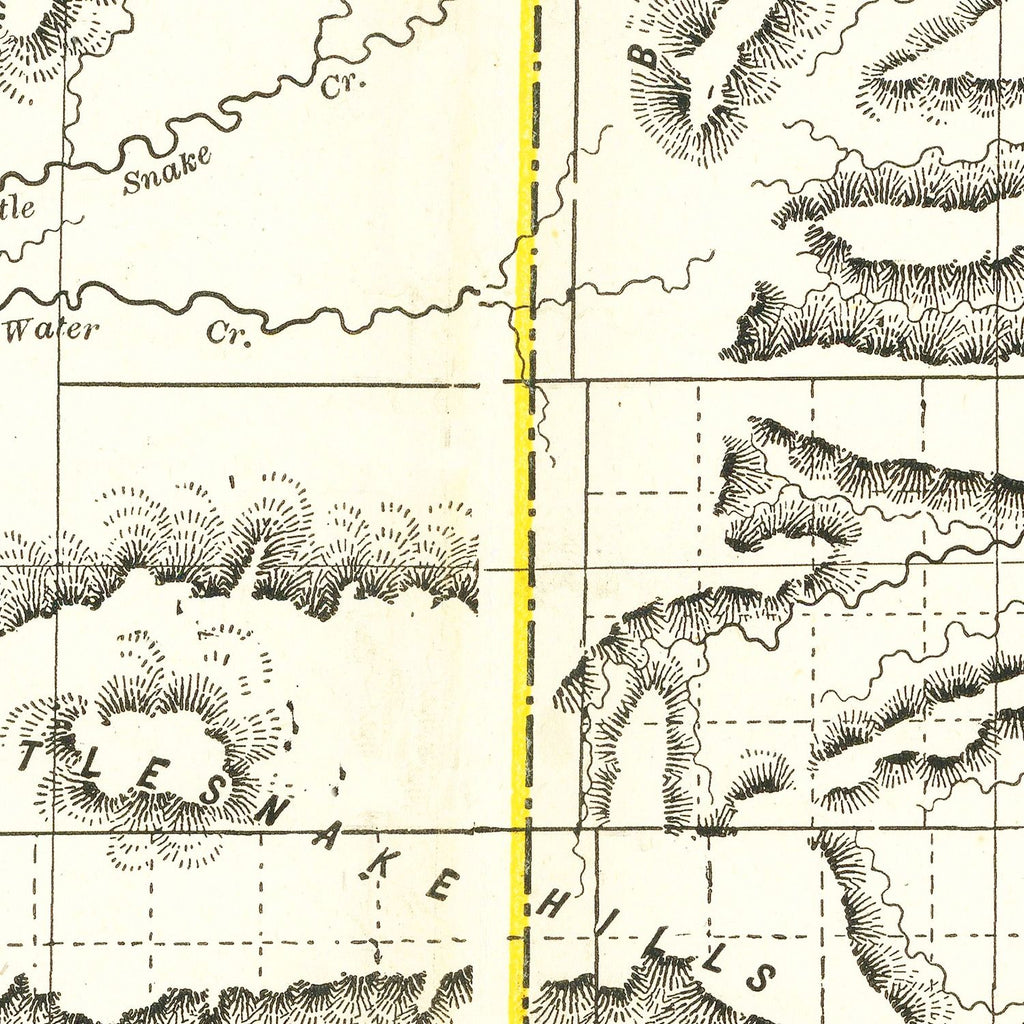 Vintage Map of Wyoming 1884