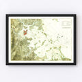 Vintage Boston Harbor Map 1775