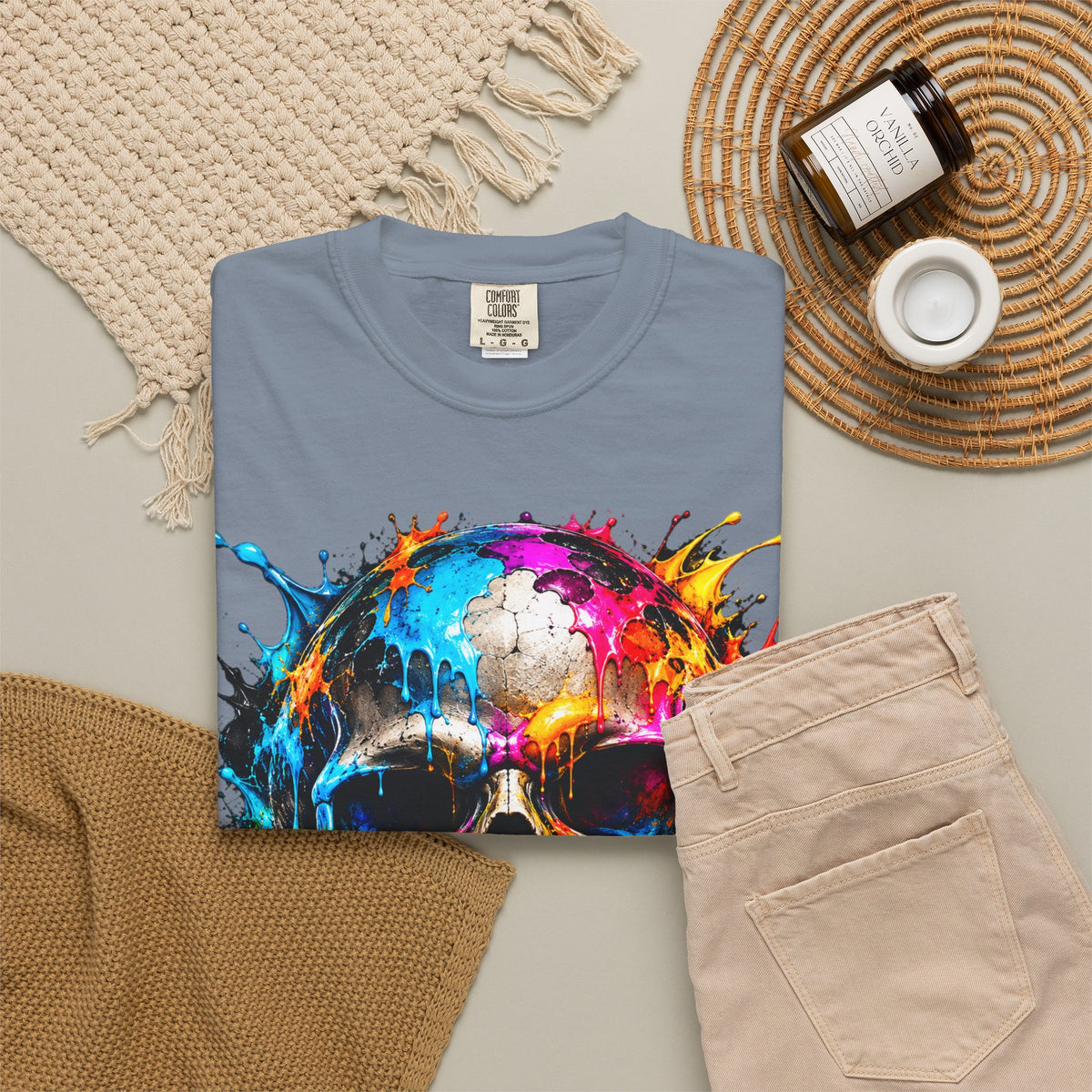 Color Splash Skull T-Shirt