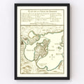 Vintage Map of Boston, Massachusetts 1764