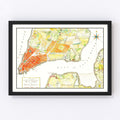 Vintage Map of New York City, New York 1776