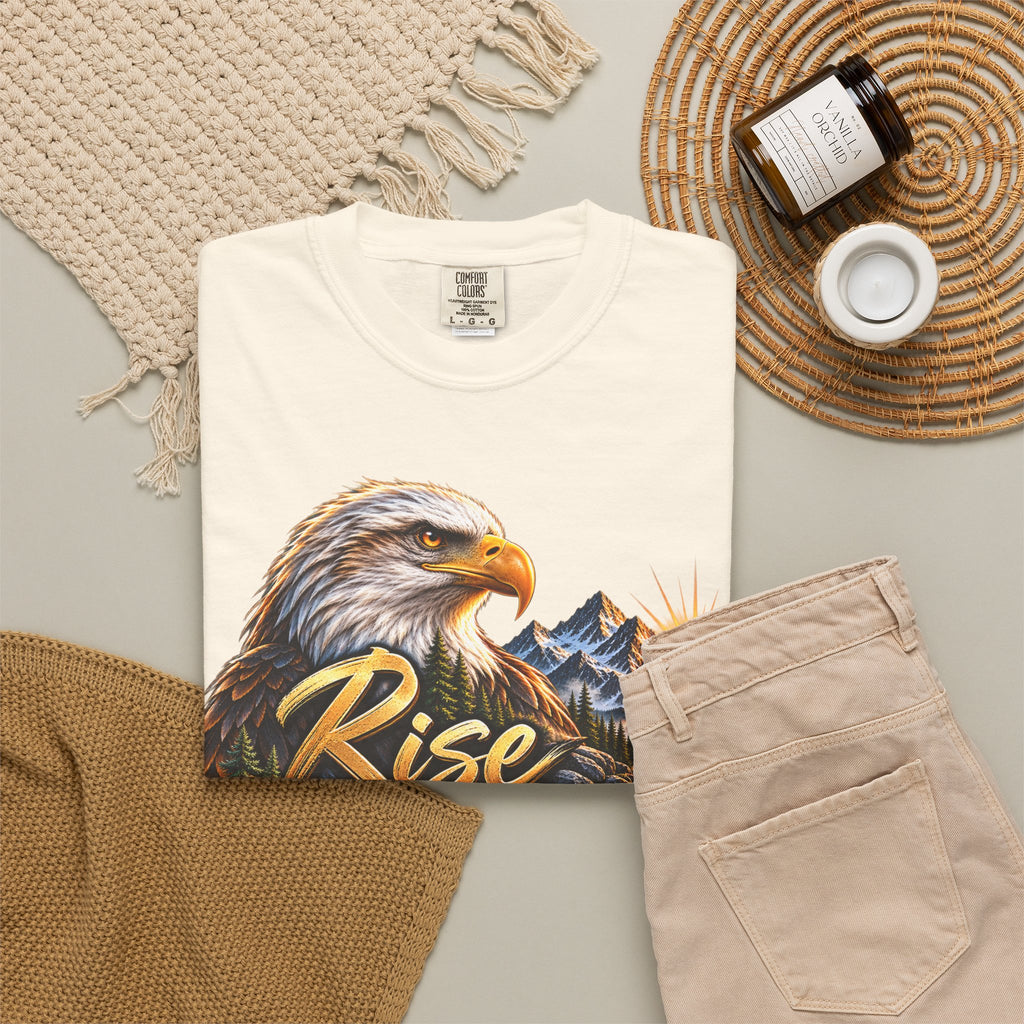Rise Stronger Every Day Eagle T-Shirt — Motivational Nature Graphic Tee