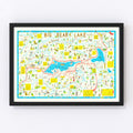 Vintage Big Bear Lake Souvenir Map 1947