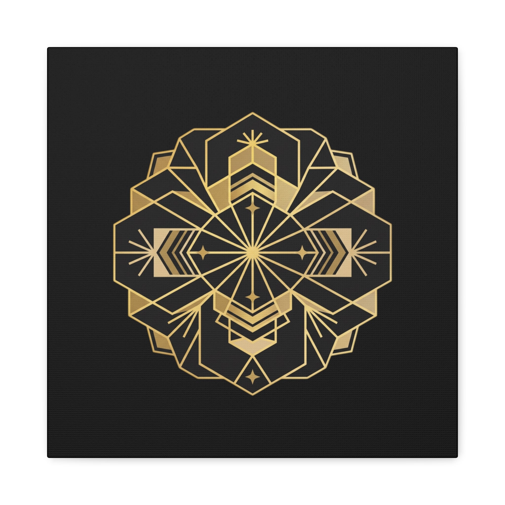 Gold Geometric Mandala Canvas