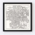 Vintage Map of Los Angeles, California 1929