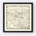 Vintage Los Angeles Movie Star Map 1937
