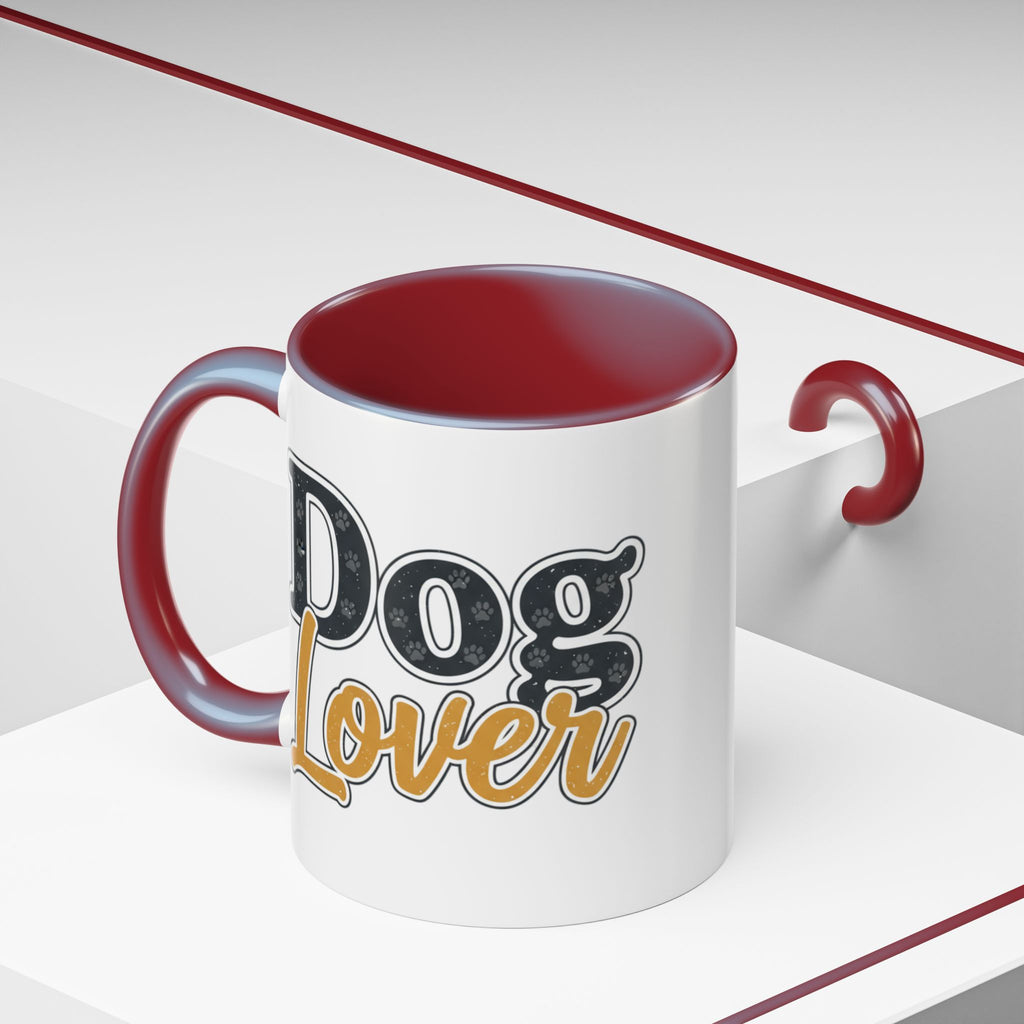 Dog Lover Accent Coffee Mug — 'Dog Lover' 11/15oz Ceramic Mug