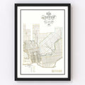 Vintage Map of Austin, Texas 1850