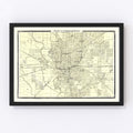 Vintage Map of Indianapolis, Indiana 1876