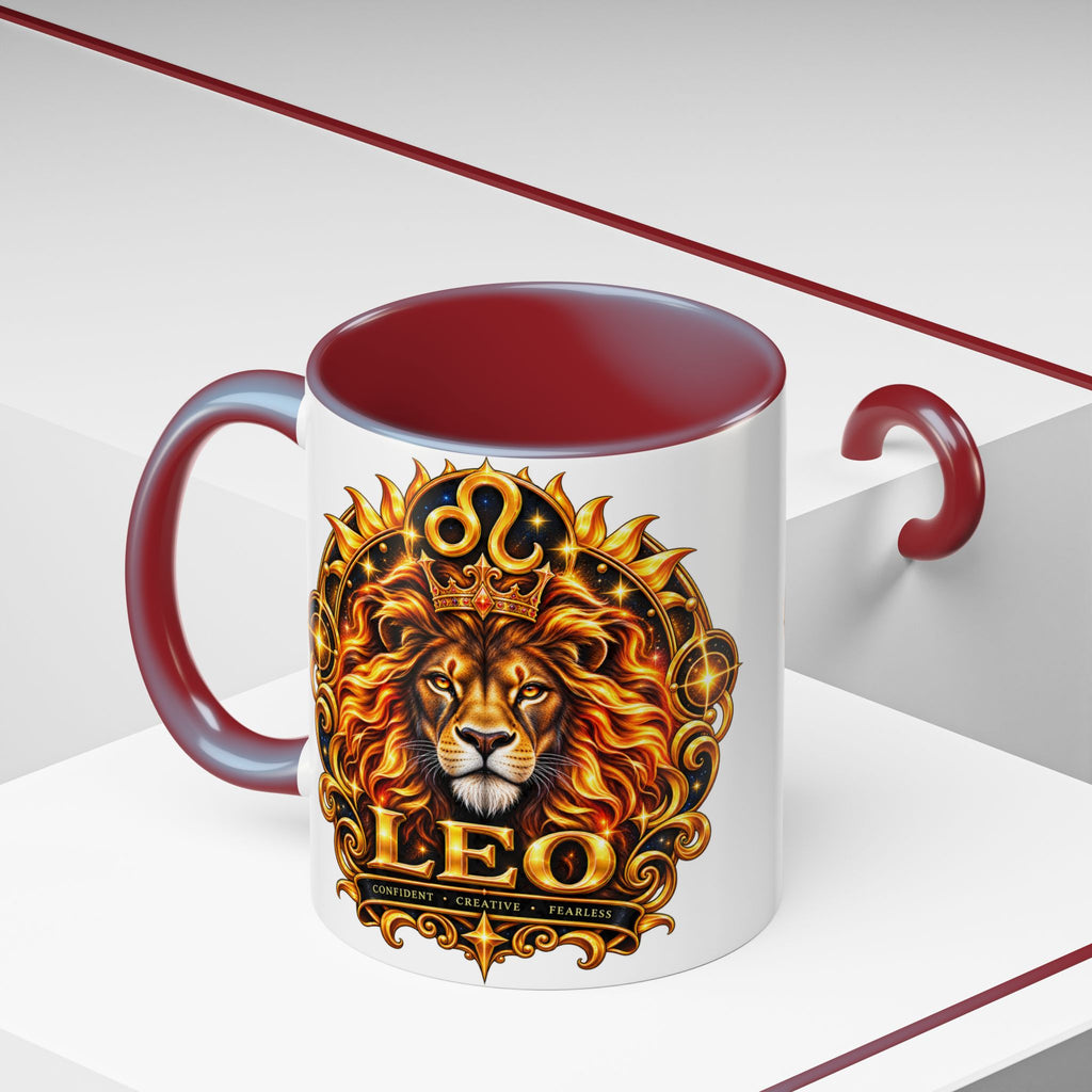 Leo Zodiac Lion Coffee Mug — Astrological Birthday Gift (11/15oz)