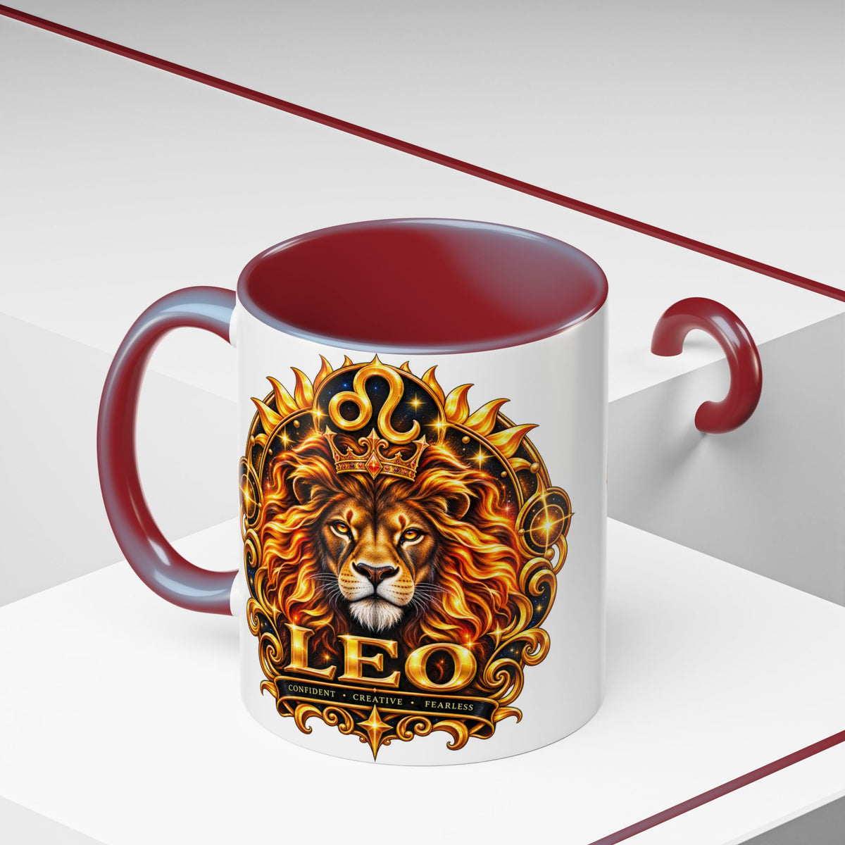 Leo Zodiac Lion Coffee Mug — Astrological Birthday Gift (11/15oz)
