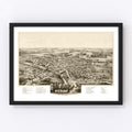 Vintage Map of Perry, New York 1892