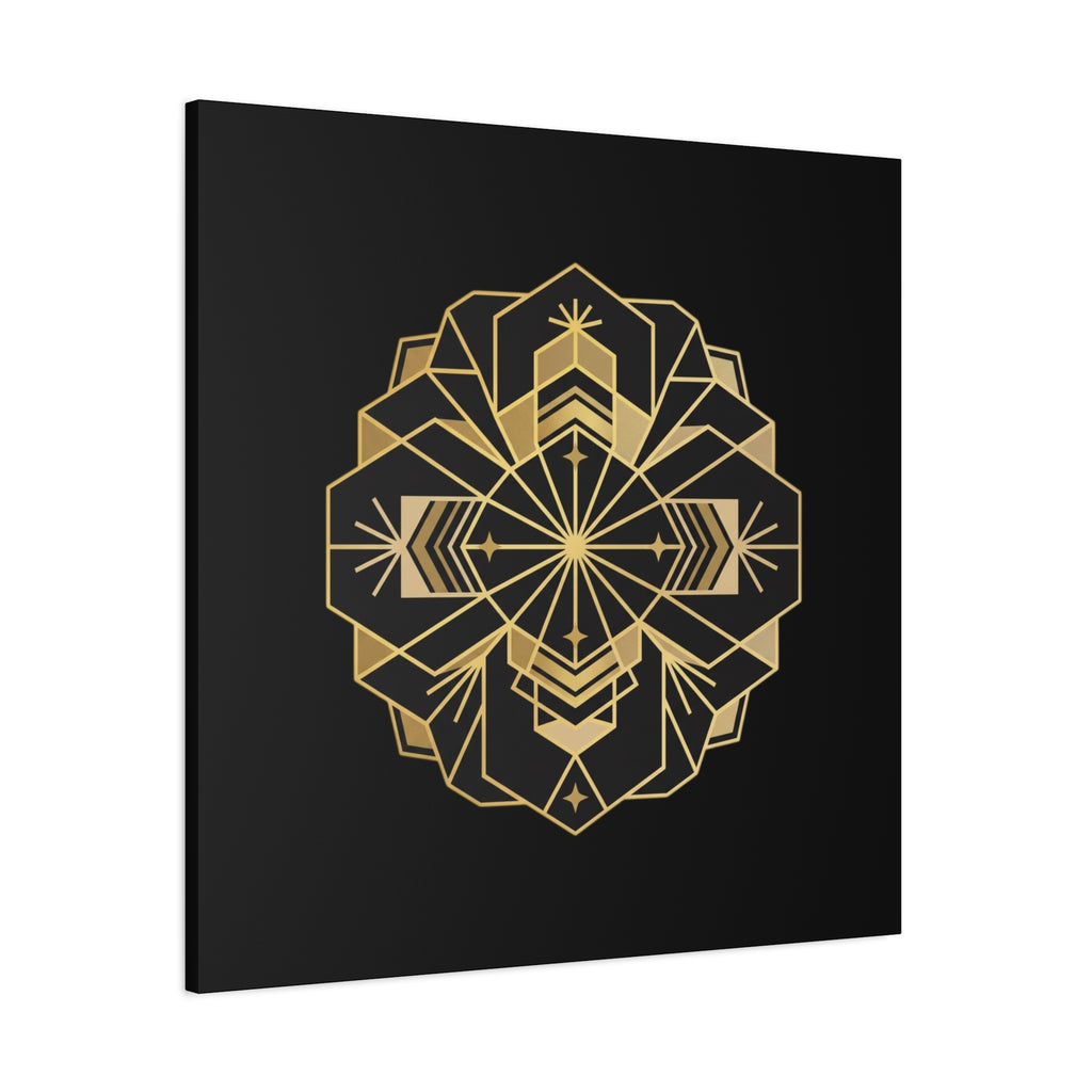 Gold Geometric Mandala Canvas