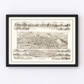 Vintage Map of Maplewood & Linden, MA 1879