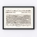 Vintage Map of Spencer, Massachusetts 1892