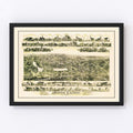 Vintage Map of North Easton, Massachusetts 1891