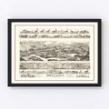 Vintage Map of Oxford, Massachusetts 1891