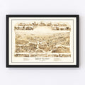 Vintage Map of Mattapan, Massachusetts 1890