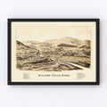 Vintage Map of Millers Falls, Massachusetts 1889