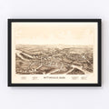 Vintage Map of Mittineague, Massachusetts 1889