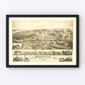 Vintage Map of Pontiac, Rhode Island 1889