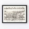 Vintage Map of Mansfield, Massachusetts 1888
