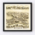 Vintage Map of South Easton, Massachusetts 1888