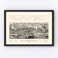 Vintage Map of Rochdale, Massachusetts 1887